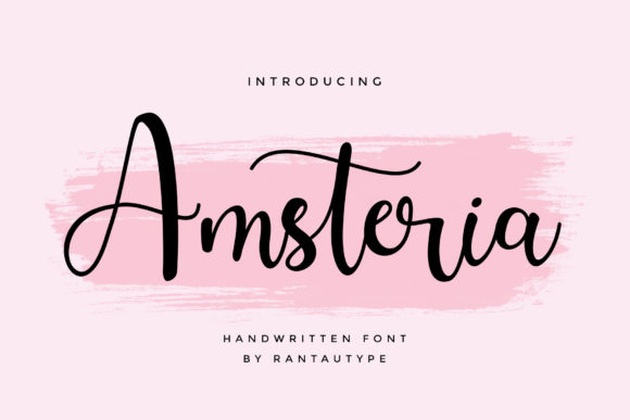 Amsteria: A Handwritten Font for Elegant Web Design