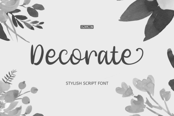 Decorate: A Script Font with Elegant Charm