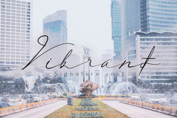 Discover Vibrant: A Flowing Handwritten Font for Elegant Branding