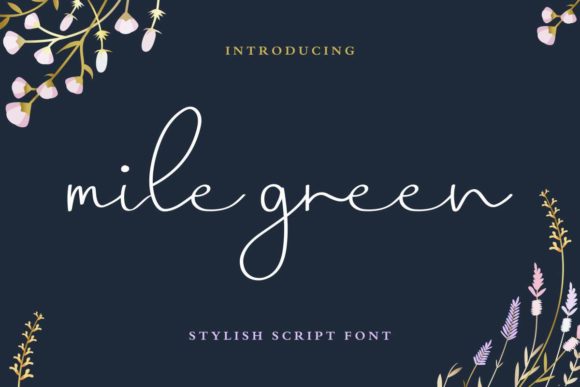 Enhance Your Brand with Mile Green: A Delicate Script Font