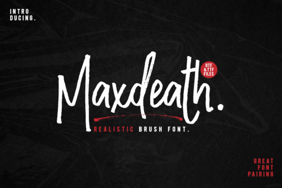 Maxdeath: A Handwritten Font for Editorial Elegance