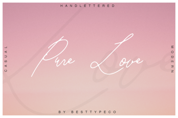 Pure Love: A Romantic Handwritten Font for Crafters