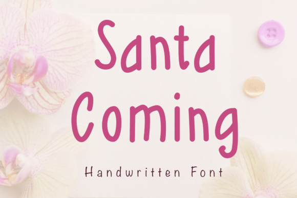 Santa Coming: A Handwritten Font for Editorial Charm